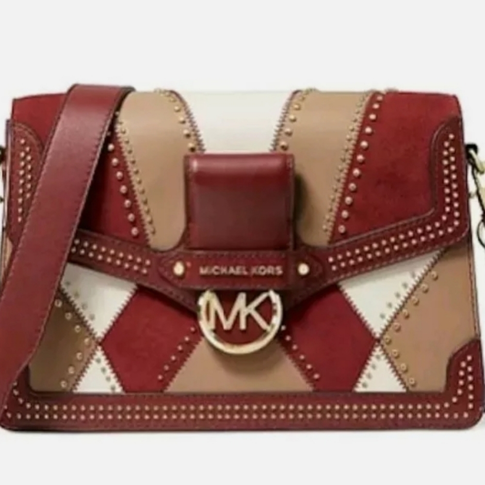 Michael Kors Jessie Large Flap Leather Shoulder Ba - Picture 1 of 4
